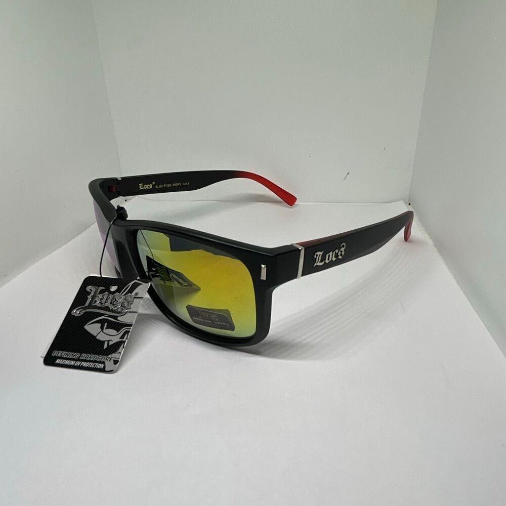 Locs Mirrored UV400 Square Wrap Sunglasses New with Tags